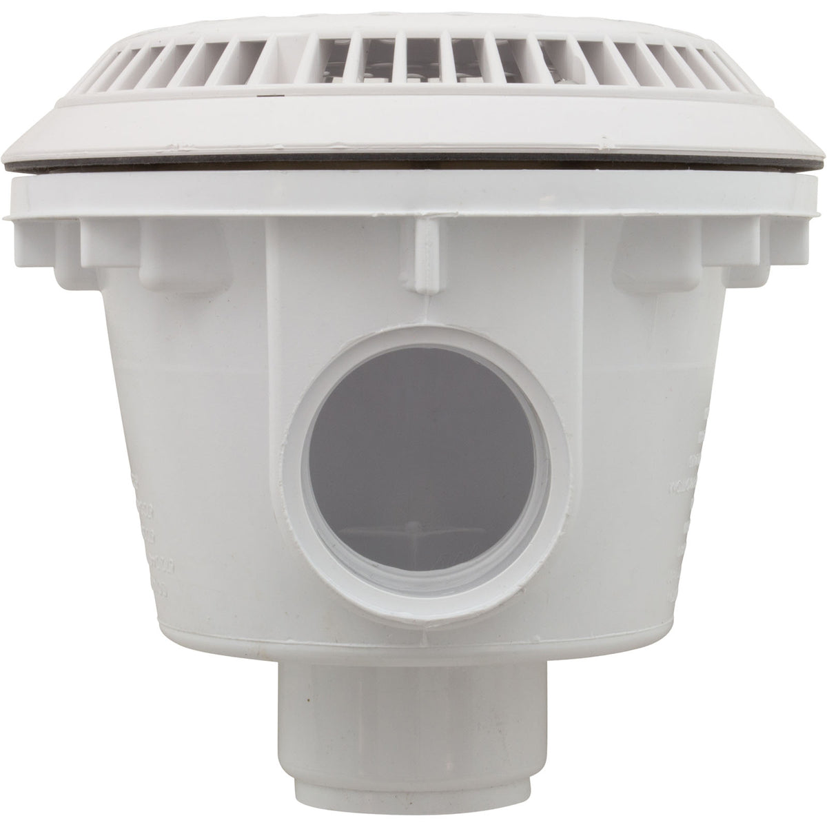 Main Drain, WW Anti Vortex, 8" Rnd, Vinyl, 2"s, White