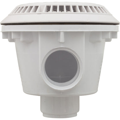 Main Drain, WW Anti Vortex, 8" Rnd, Vinyl, 2"s, White