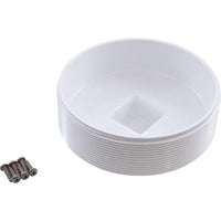 Main Drain, Waterway Clover Drain, 24-7/16", 6" Slip, White