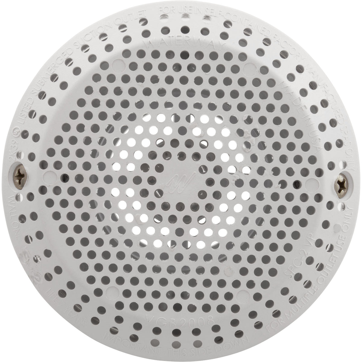Suct Assembly, WW 3-1/2" Hi-Flow, 2-3/8"hs, 1-1/2"s, Wht, w/o Vac Brk