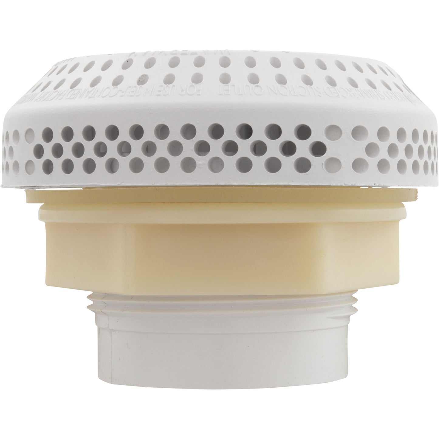 Conjunto de succión, WW 3-1/2" Hi-Flow, 2-3/8"hs, 1-1/2"s, blanco, sin freno de vacío