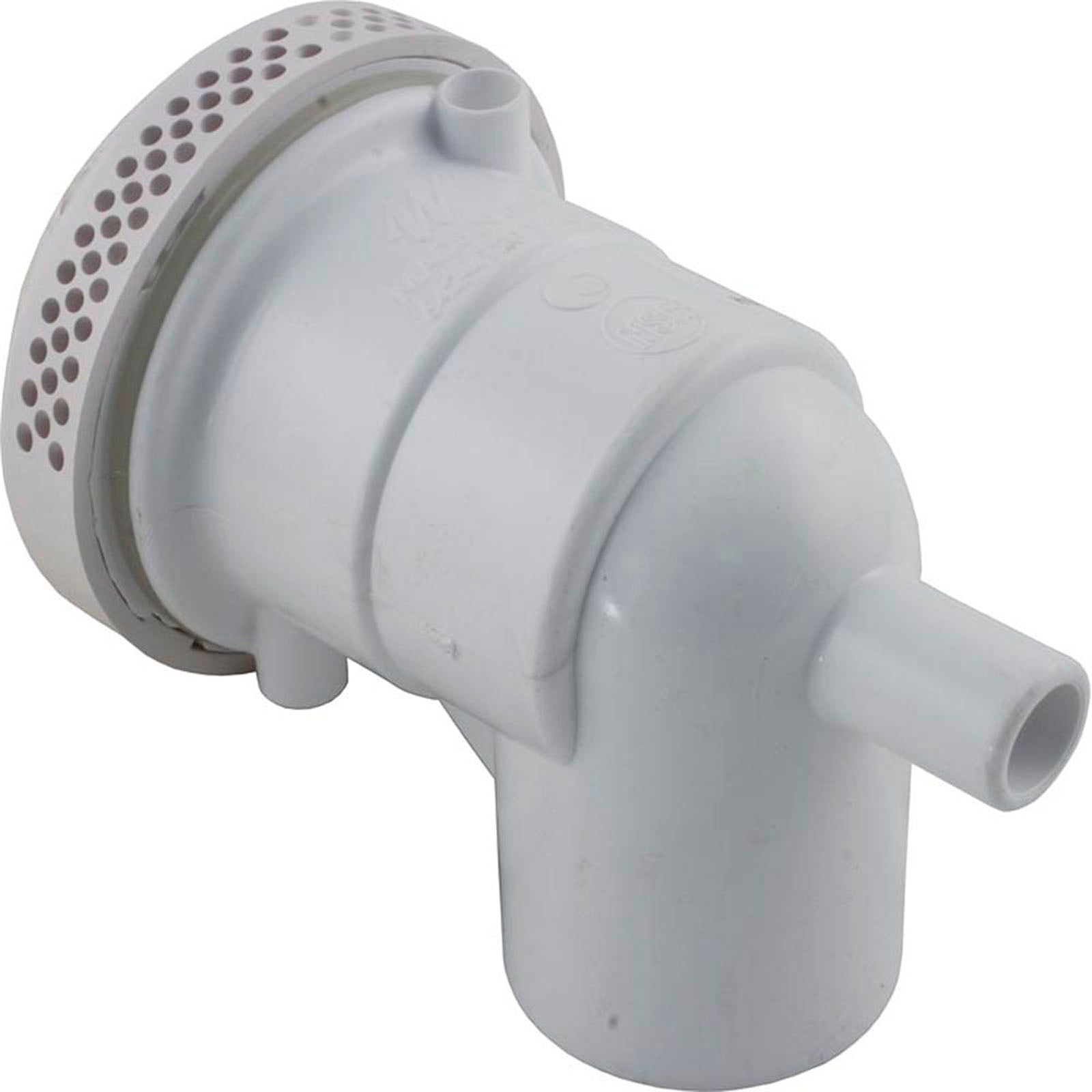 Suct Assembly, WW 3-1/2" Hi-Flo, 2-3/8"hs, 1-1/2"s, w/Vac Break, Wht