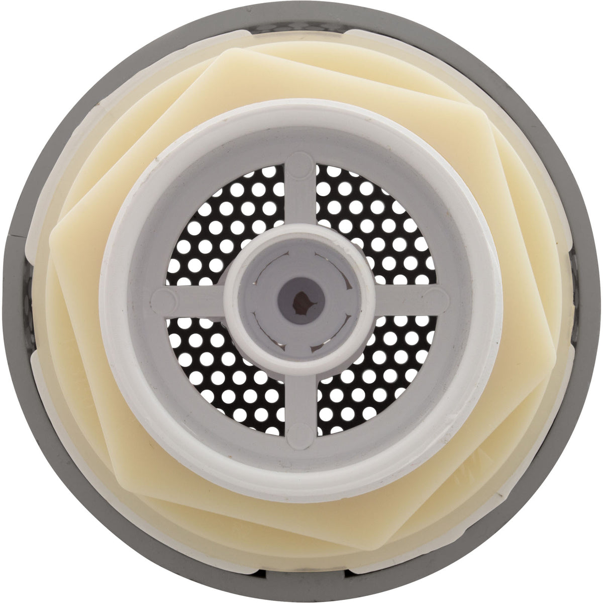 Suct Assembly, WW 3-1/2" Hi-Flow, 2-3/8"hs, 1-1/2"s, Gry, w/o Vac Brk