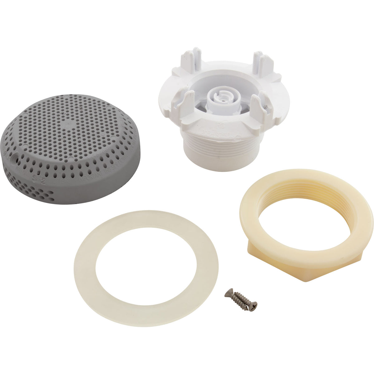 Suct Assembly, WW 3-1/2" Hi-Flow, 2-3/8"hs, 1-1/2"s, Gry, w/o Vac Brk