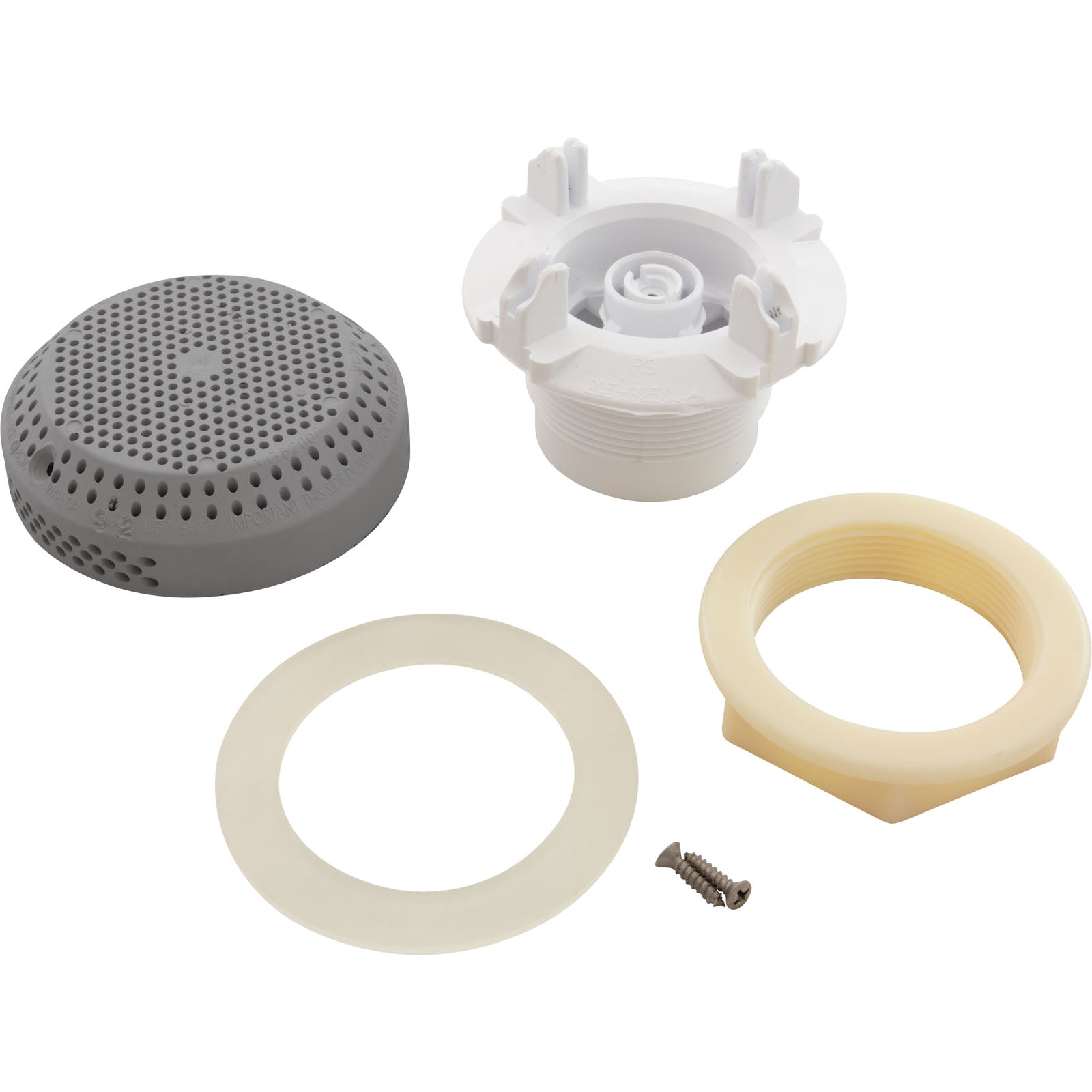 Suct Assembly, WW 3-1/2" Hi-Flow, 2-3/8"hs, 1-1/2"s, Gry, w/o Vac Brk