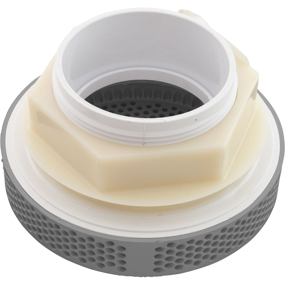 Suction Assembly, Waterway Super Hi-Flo, 3-3/8"hs, 2"s, Gray