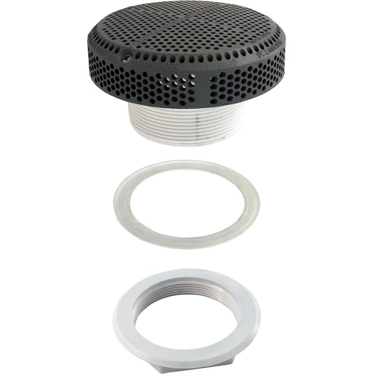 Suction Assembly, WW Super Hi-Flo, 3-3/8"hs, 2-1/2"s, Gray
