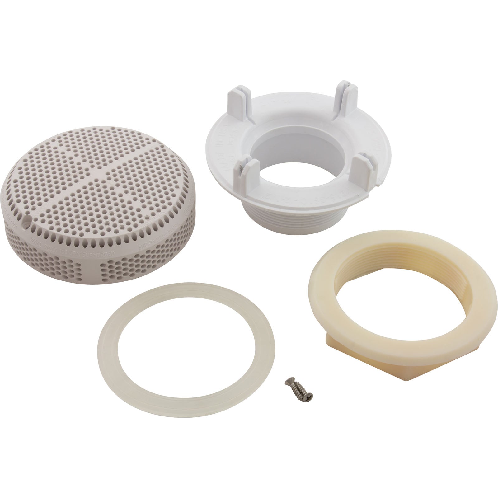 Suction Assy, WW Super Hi-Flo,3-1/4"hs,2-1/2"s,180gpm, White