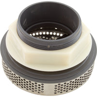 Suction Assembly, WW Super Hi-Flo, 3-1/4"hs, 2-1/2"s, White/ss