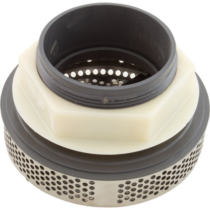 Suction Assembly, WW Super Hi-Flo, 3-1/4"hs, 2-1/2"s, White/ss