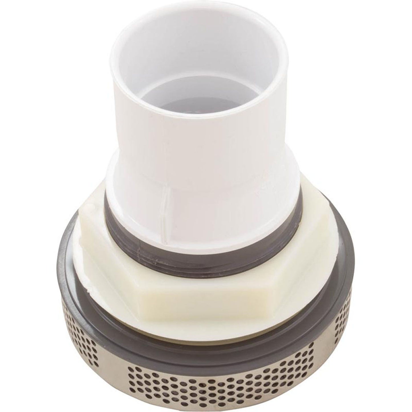 Conjunto de succión, WW Super Hi-Flo, 3-1/4" de alto, 2" de ancho, blanco/acero inoxidable