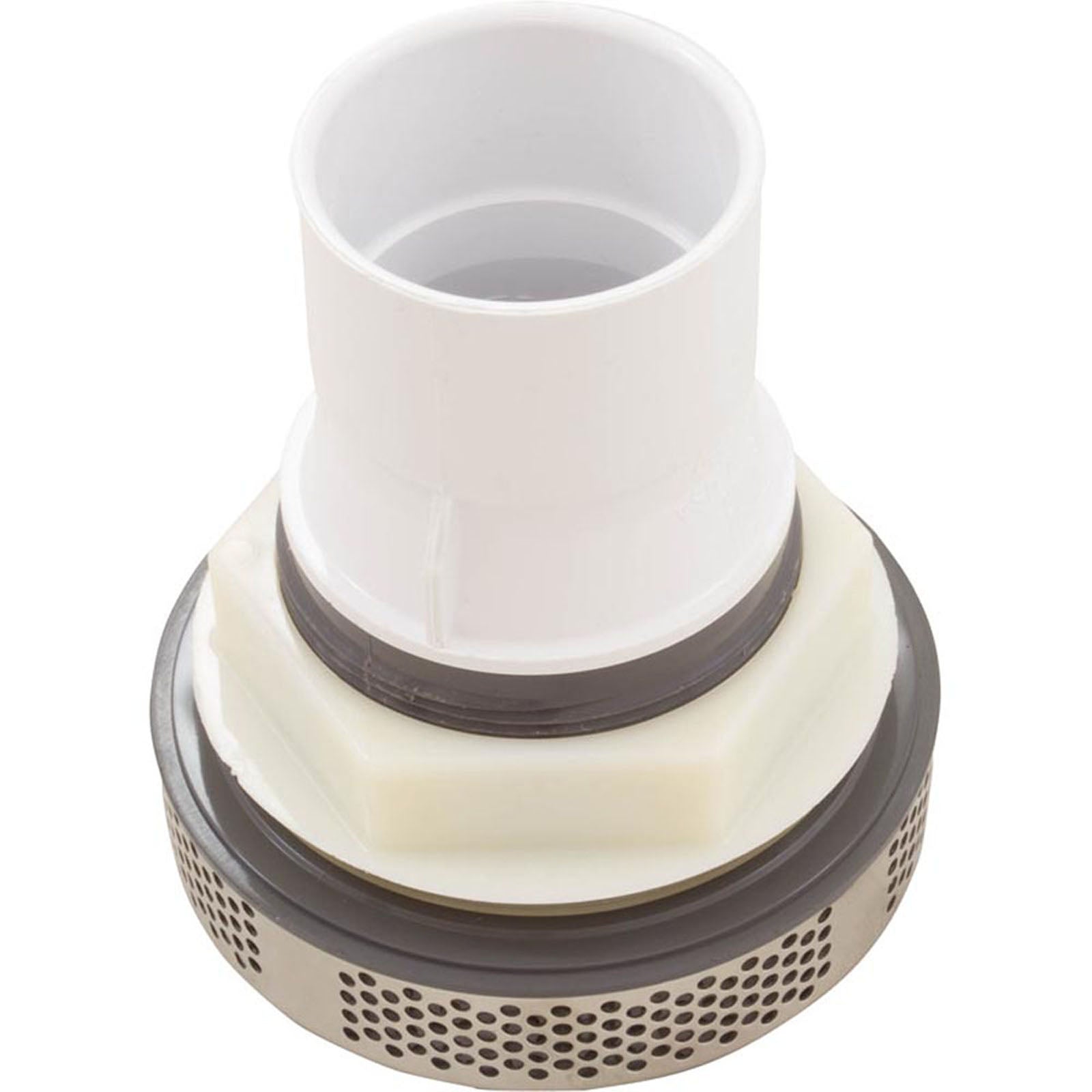 Suction Assembly, WW Super Hi-Flo, 3-1/4"hs, 2"s, White/ss