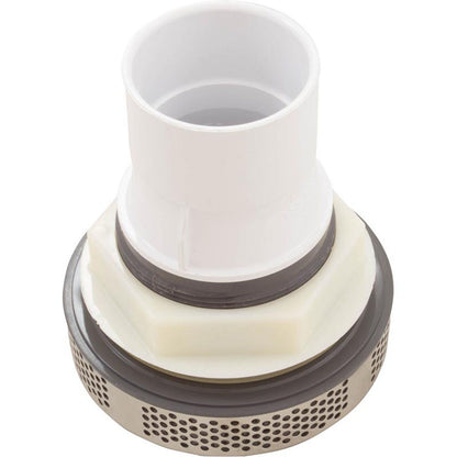 Conjunto de succión, WW Super Hi-Flo, 3-1/4" de alto, 2" de ancho, blanco/acero inoxidable