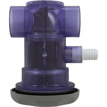 Jet Cmplt, WW Turbo, w1-1/2"sx2"spg, a3/4"b, escala, gris, con válvula de cierre