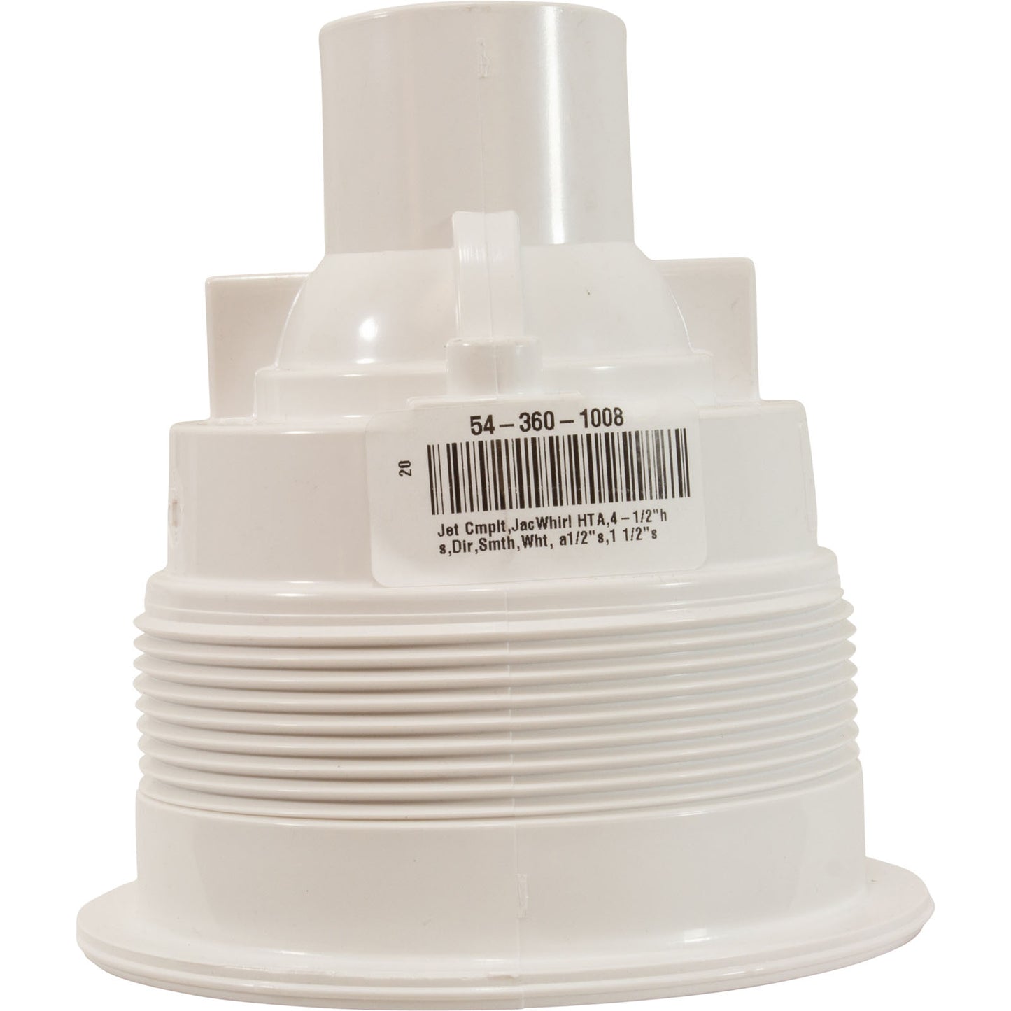 Jet Cmplt, JacWhirl HTA, 4-1/2"hs, Dir, Smth, Wht, a1/2"s, 1 1/2"s