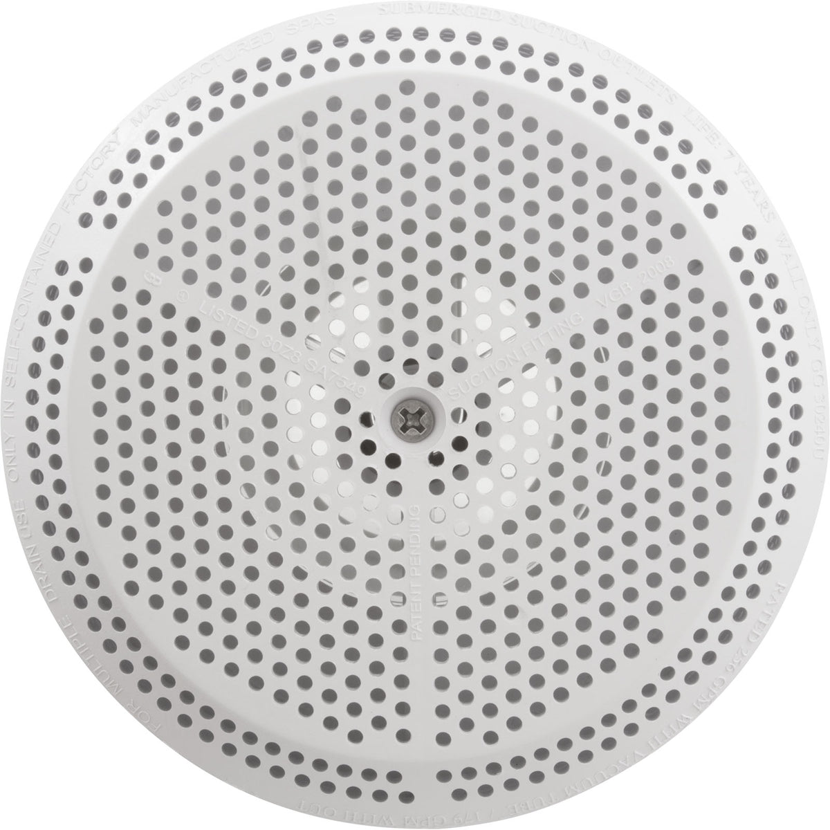 Suction Assembly, BWG/GG, 3-5/8"hs, 2"spg, White