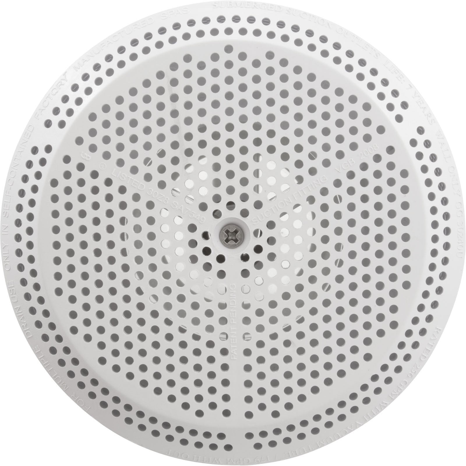 Suction Assembly, BWG/GG, 3-5/8"hs, 2"spg, White