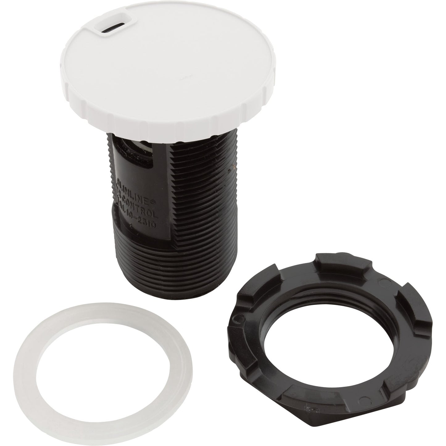 Control de aire, BWG/HAI Slimline, 1-3/4"hs, 2-1/2"fd, Nchd, Blanco, 1"