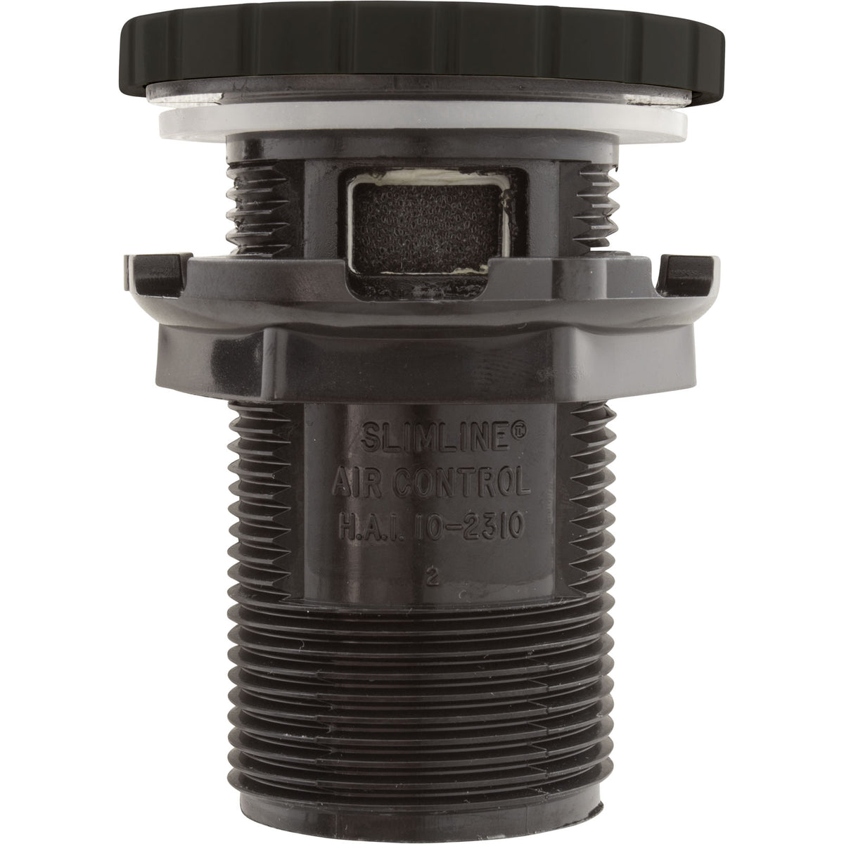 Air Ctrl, BWG/HAI Slimline, 1-3/4"hs, 2-1/2"fd, Nchd, Blk, 1"