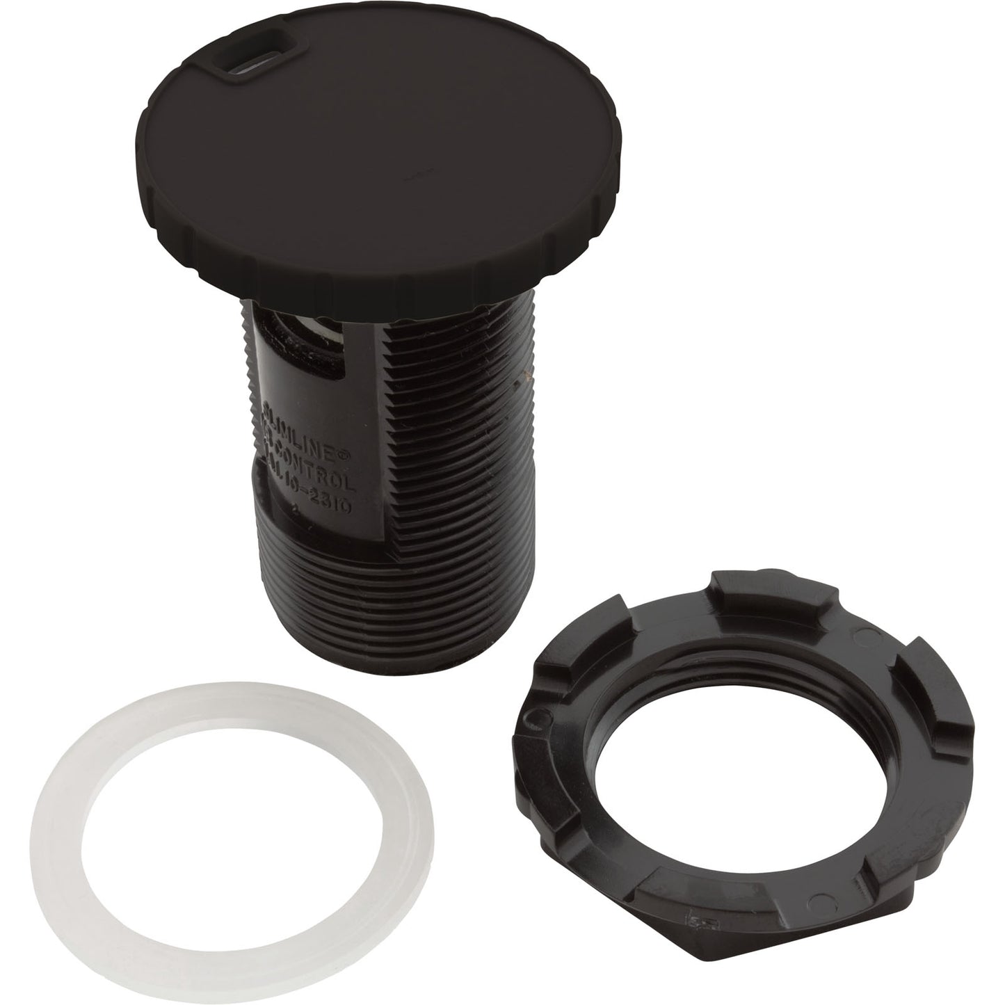 Air Ctrl, BWG/HAI Slimline, 1-3/4"hs, 2-1/2"fd, Nchd, Blk, 1"