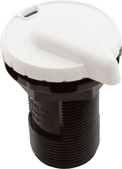 Air Ctrl, BWG/HAI Slimline, 1-3/4"hs, 2-1/2"fd, goutte d'eau, blanc, 1"