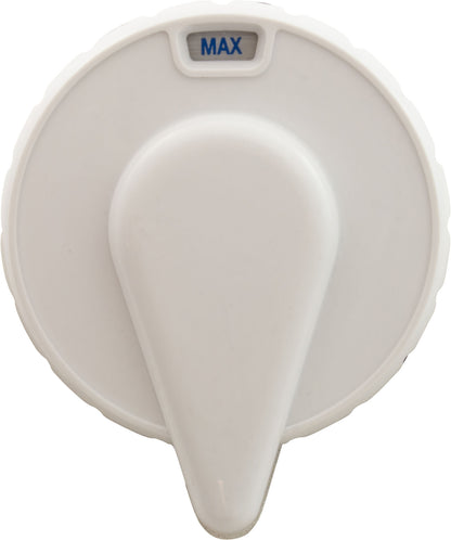 Air Ctrl, BWG/HAI Slimline, 1-3/4"hs, 2-1/2"fd, goutte d'eau, blanc, 1"