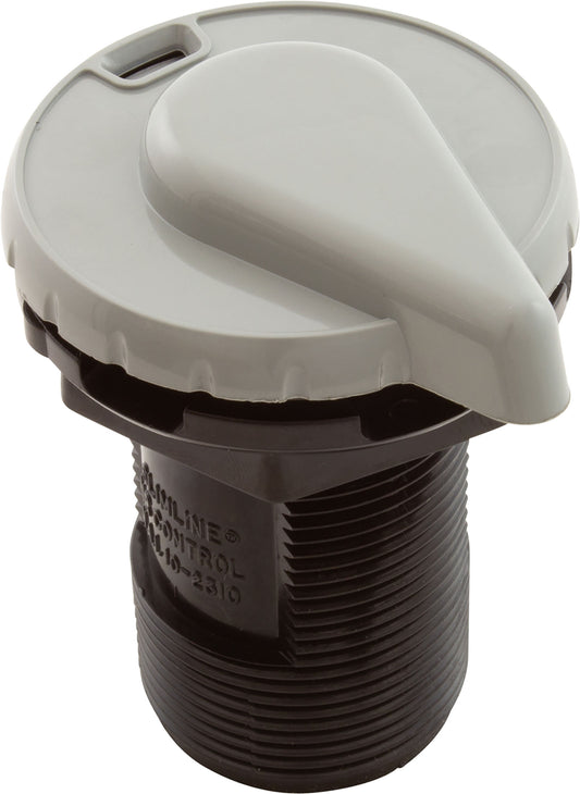 Control de aire, BWG/HAI Slimline, 1-3/4" de alto, 2-1/2" de ancho, forma de lágrima, gris, 1"