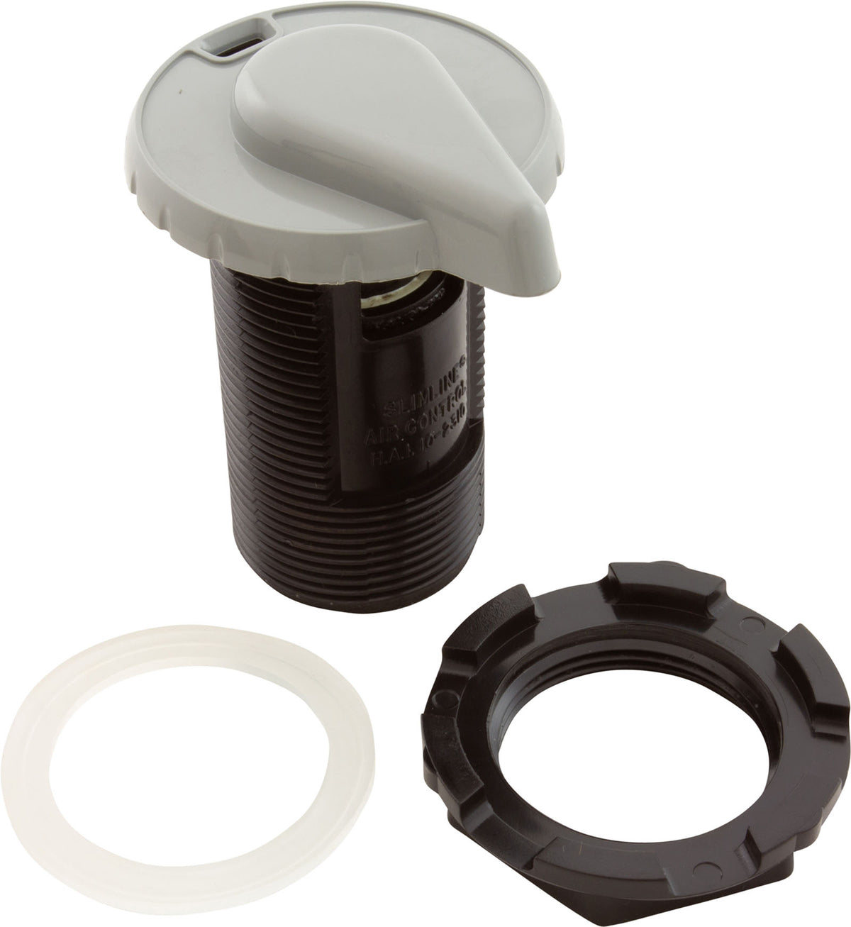 Air Ctrl, BWG/HAI Slimline, 1-3/4"hs, 2-1/2"fd, Teardrop, Gry, 1"