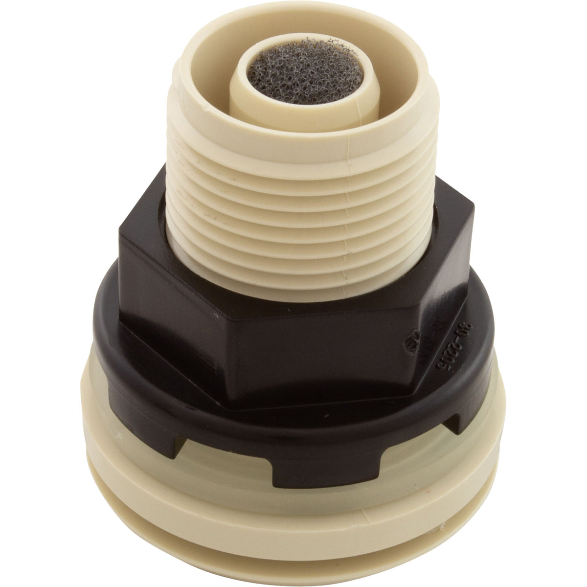 Air Ctrl, BWG/HAI Mini, 1-1/8"hs, 1-11/16"fd, Crescent, Bone, 1/2"