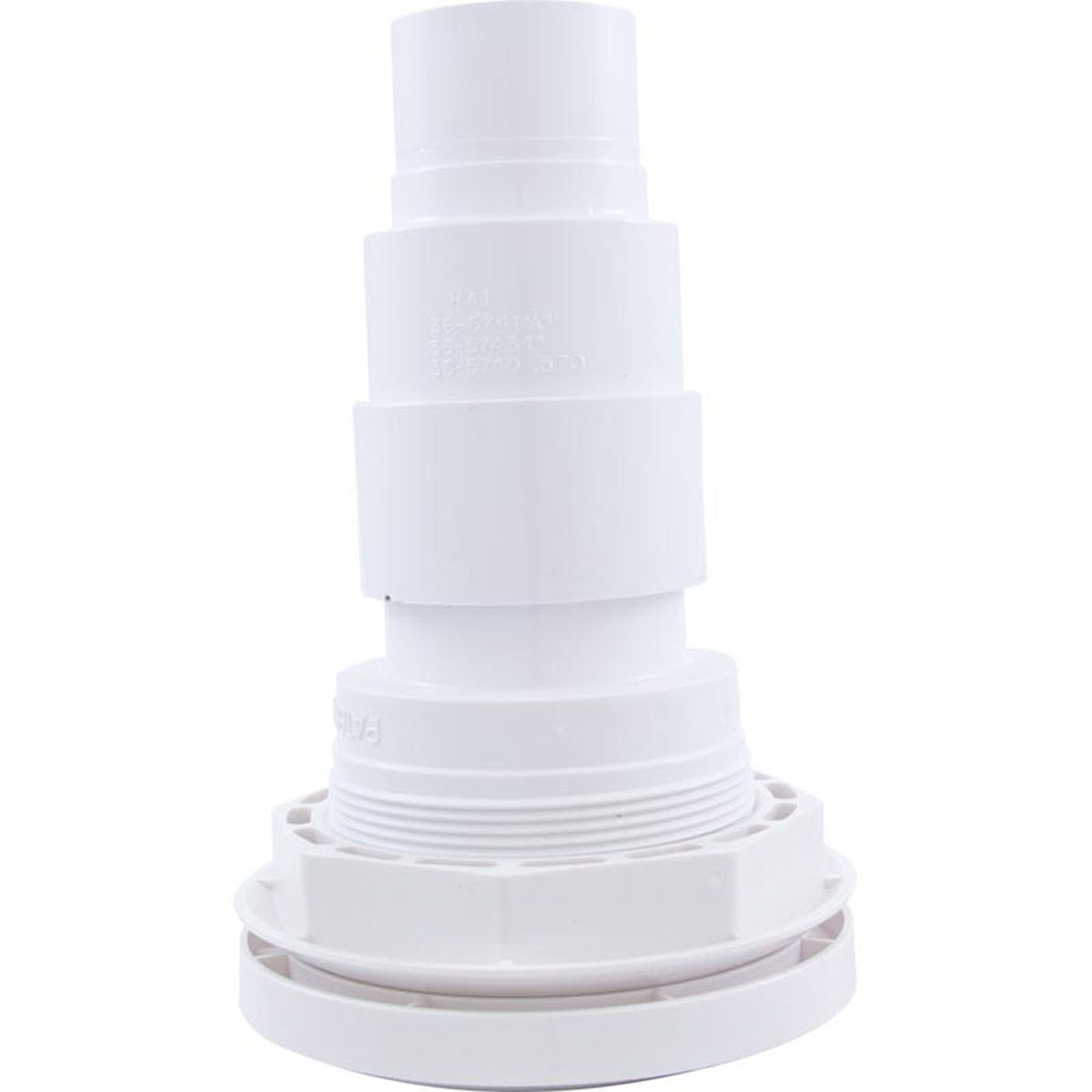 Jet Cmplt, BWG/HAI Whirlpool, 3-5/16"hs, Dir, Smth, White