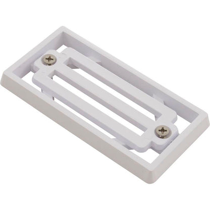 Gutter Drain, Pentair 2" x 4" 3-Bar Frame & Grate, White