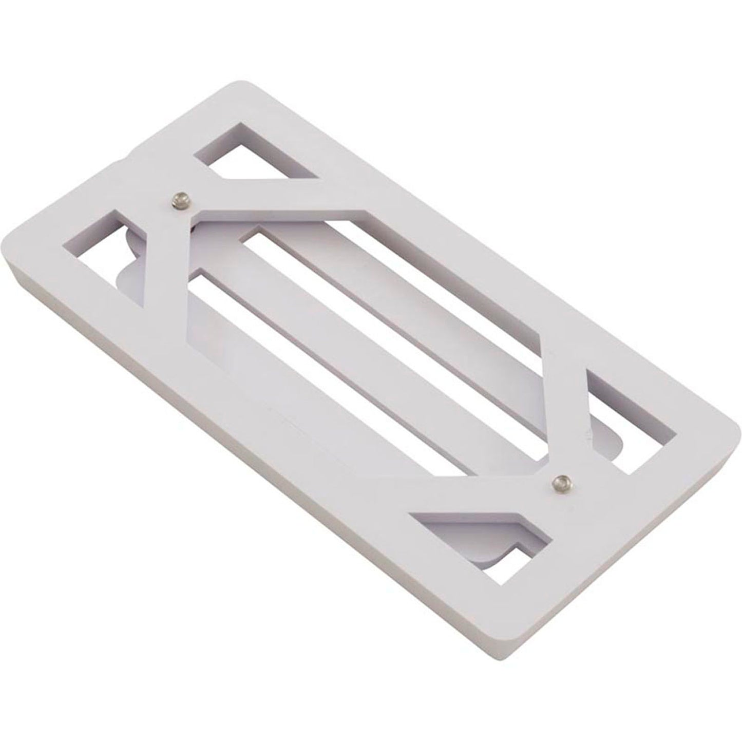 Gutter Drain, Pentair 2" x 4" 3-Bar Frame & Grate, White