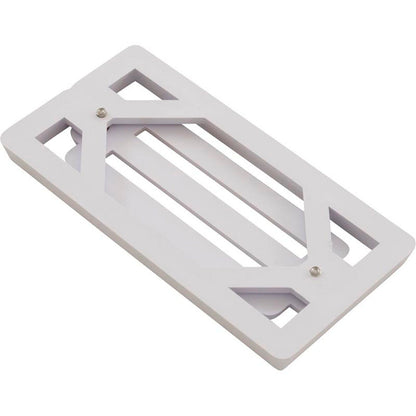 Gutter Drain, Pentair 2" x 4" 3-Bar Frame & Grate, White
