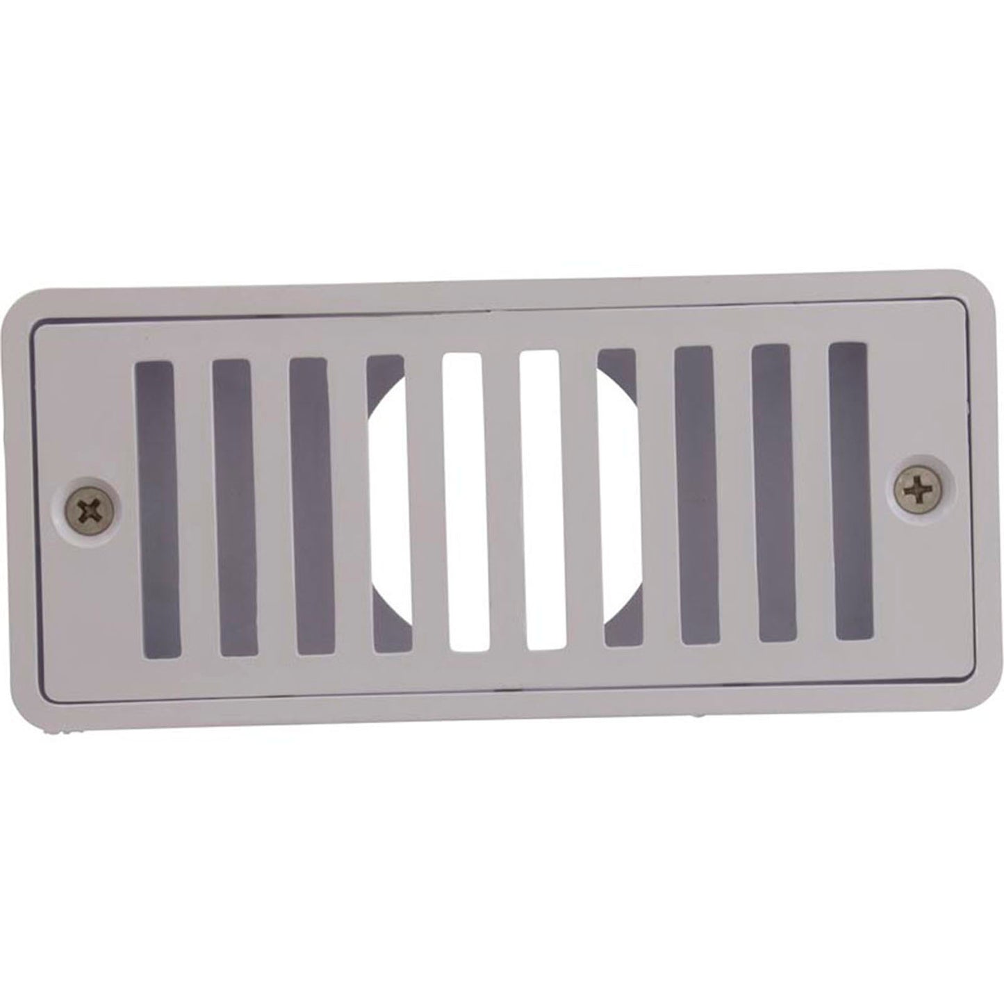 Gutter Drain, Pentair 2.5" x 6", w/Grate, White