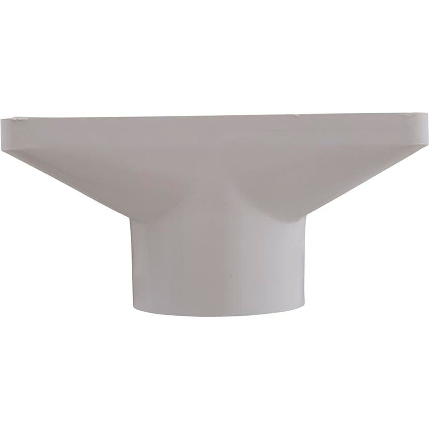 Gutter Drain, Pentair 2.5" x 6", w/Grate, White