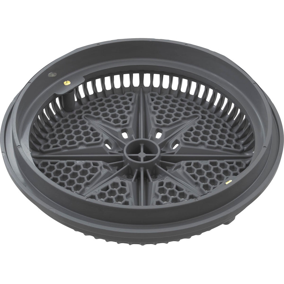 Main Drain Grate, PentairStarGuard, 8", 112gpm, Dark Gry, Lg Ring