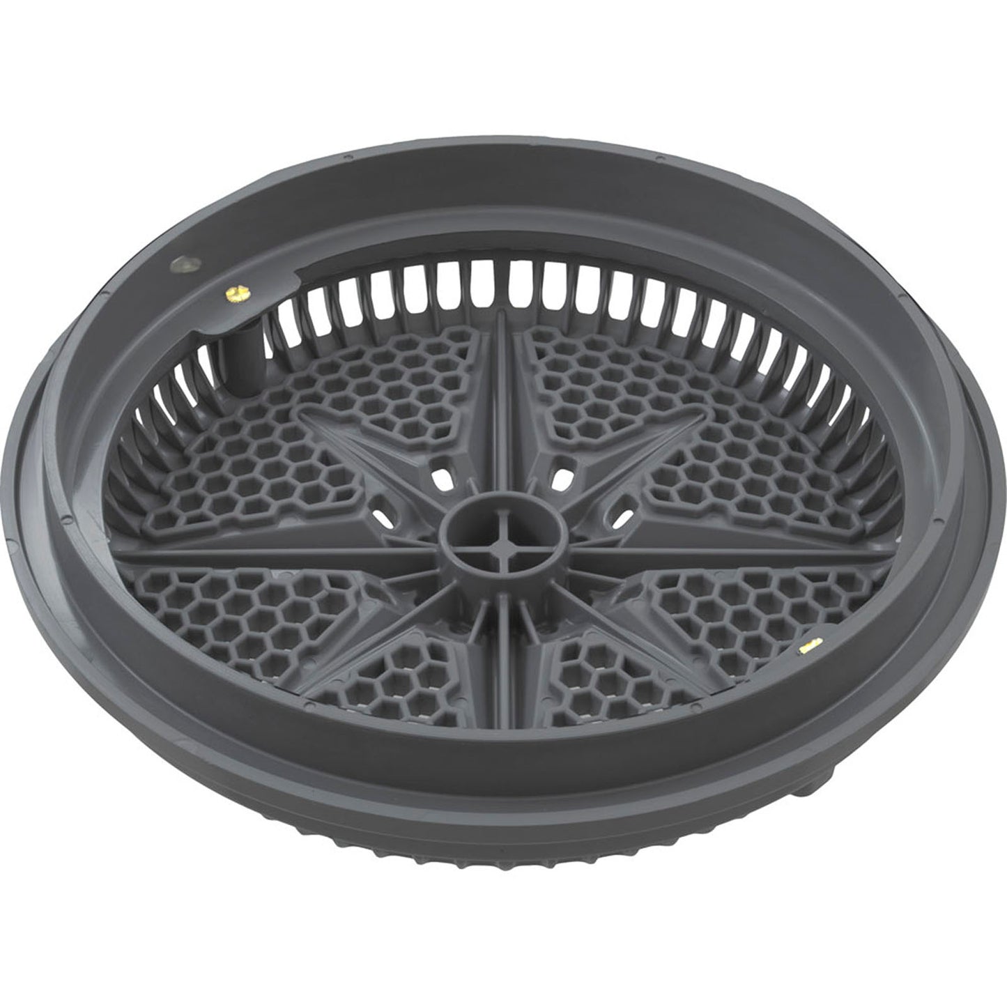 Rejilla de drenaje principal, PentairStarGuard, 8", 112 gpm, gris oscuro, anillo grande