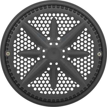 Rejilla de drenaje principal, PentairStarGuard, 8", 112 gpm, gris oscuro, anillo grande