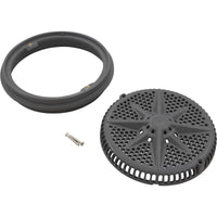 Main Drain Grate, PentairStarGuard, 8", 112gpm, Dark Gry, Lg Ring