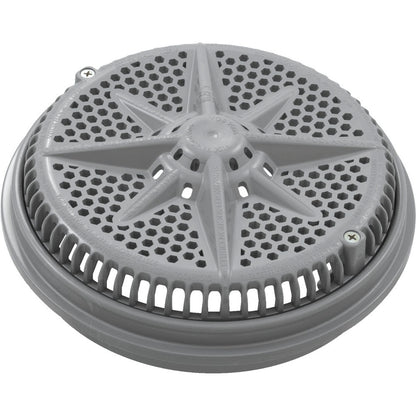 Main Drain Grate, Pent StarGuard, 8", 112gpm, Gray, qty 2, Lg Ring