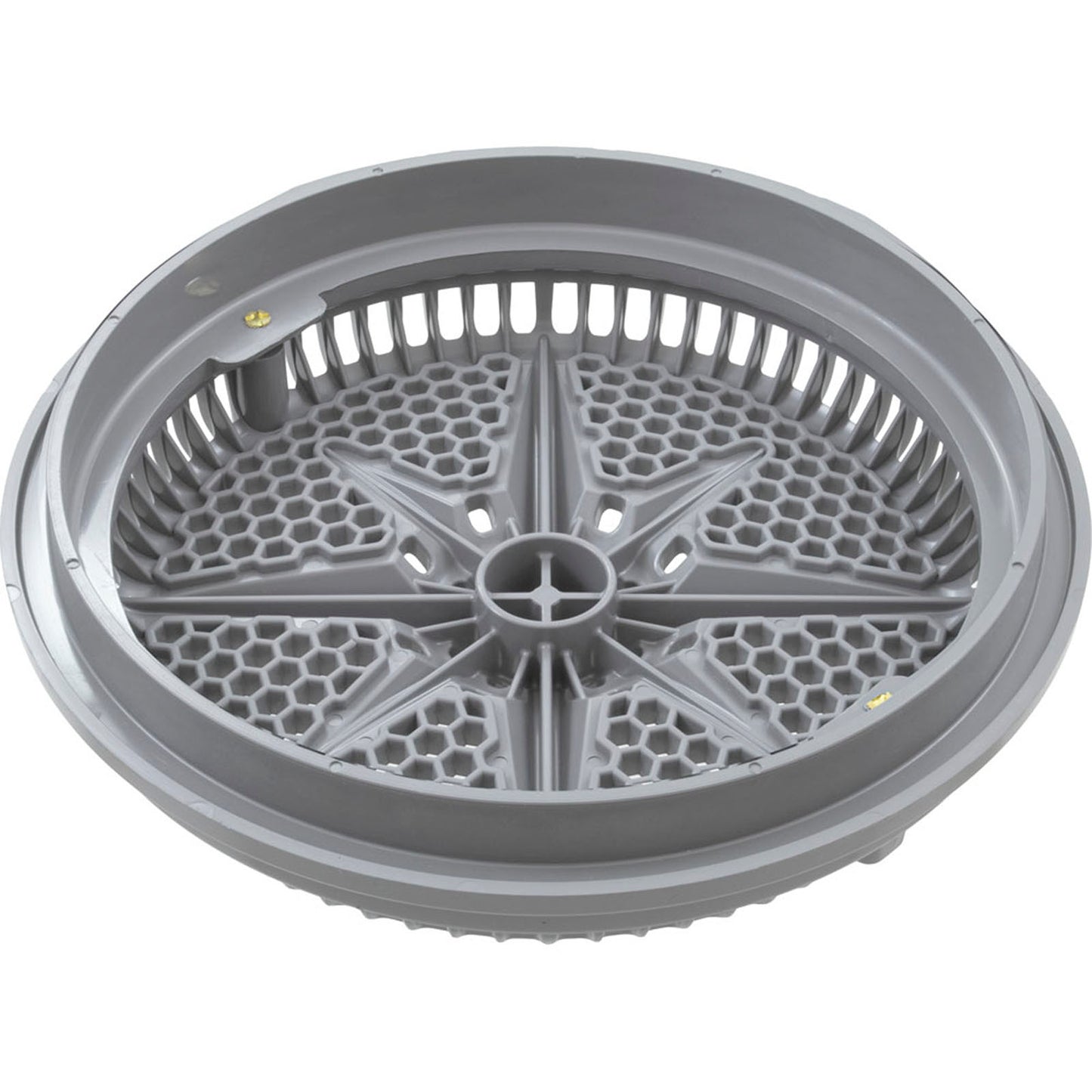 Main Drain Grate, Pent StarGuard, 8", 112gpm, Gray, qty 2, Lg Ring