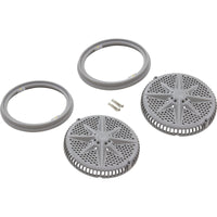 Main Drain Grate, PentStarGuard, 8", 112gpm, Gry, qty 2, Shrt Ring
