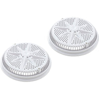 Main Drain Grate, Pent StarGuard, 8", 112gpm, Wht, qty 2, Shrt Rin