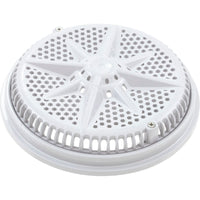 Main Drain Grate, Pent StarGuard, 8", 112gpm, Wht, qty 2, Shrt Rin