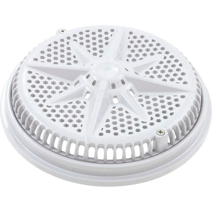 Main Drain Grate, Pent StarGuard, 8", 112gpm, Wht, qty 2, Shrt Rin