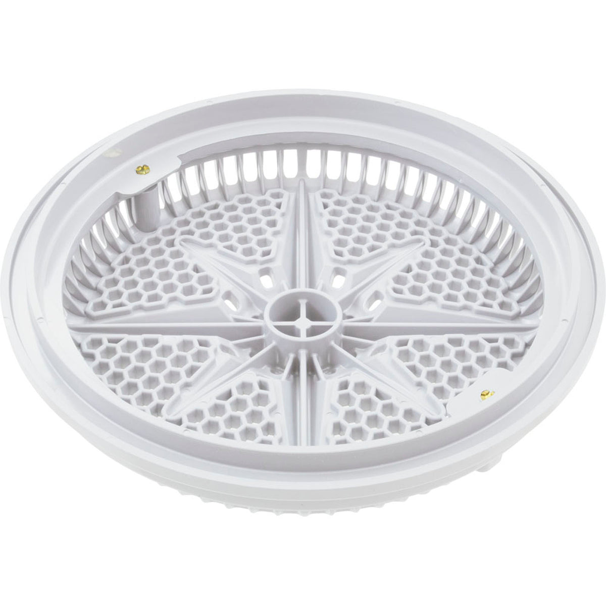 Main Drain Grate, Pent StarGuard, 8", 112gpm, Wht, qty 2, Shrt Rin
