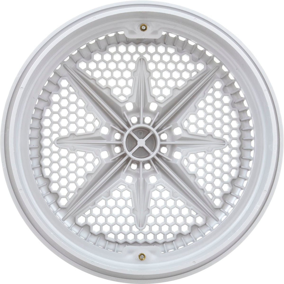 Main Drain Grate, Pent StarGuard, 8", 112gpm, Wht, qty 2, Shrt Rin