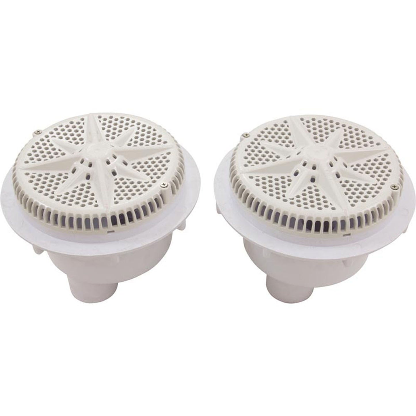 Drain principal, PentStarGuard, 8 po, 112 gpm, port inférieur de 2 à 2 po, ABS, blanc, qté2