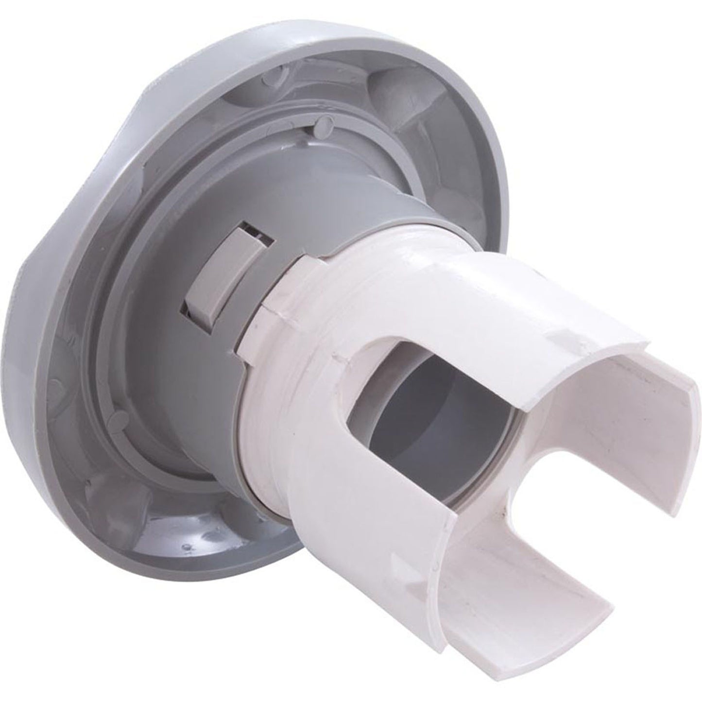 Jet Intl, BWG 3Port Diverter, 4-5/8"fd, Dir, Txt Scal, Gray