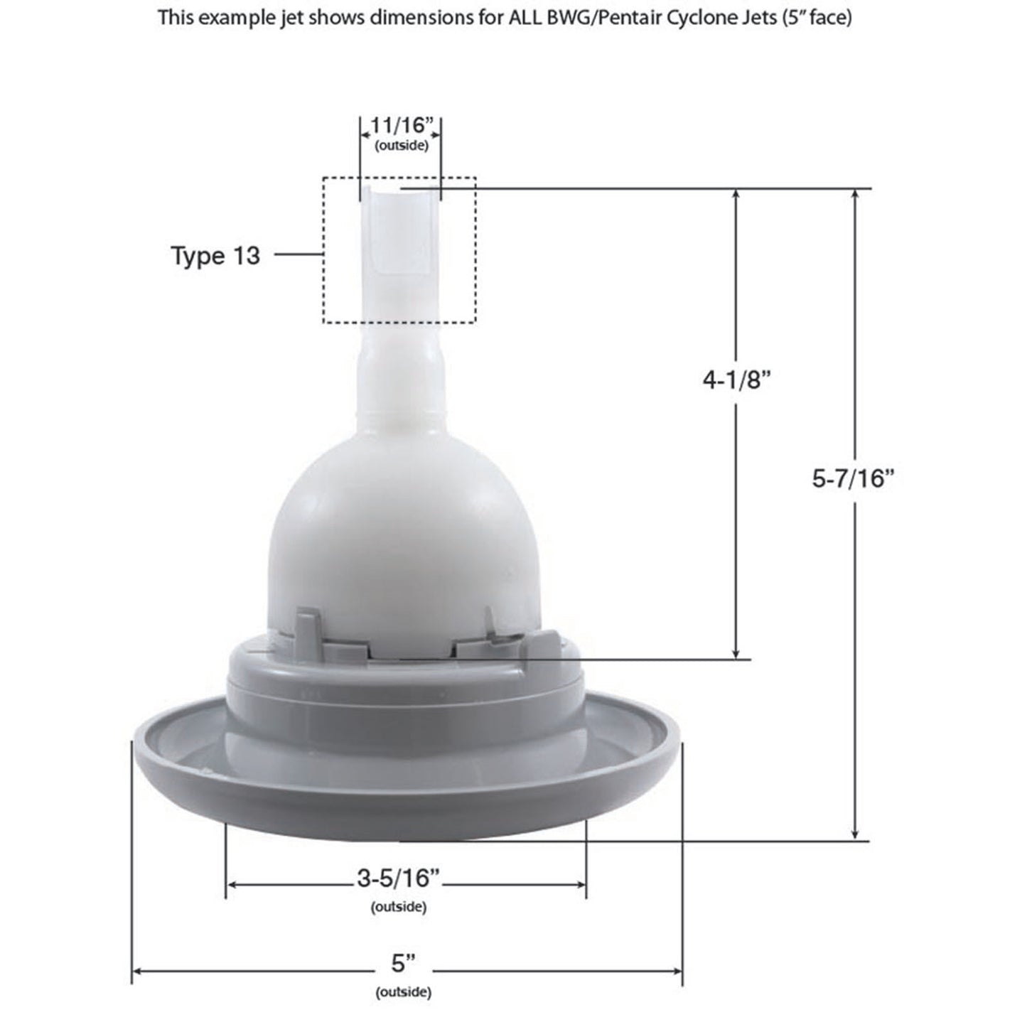 Jet Intl, BWG Cyclone, 5"fd, Roto, Txt Scal, Gry